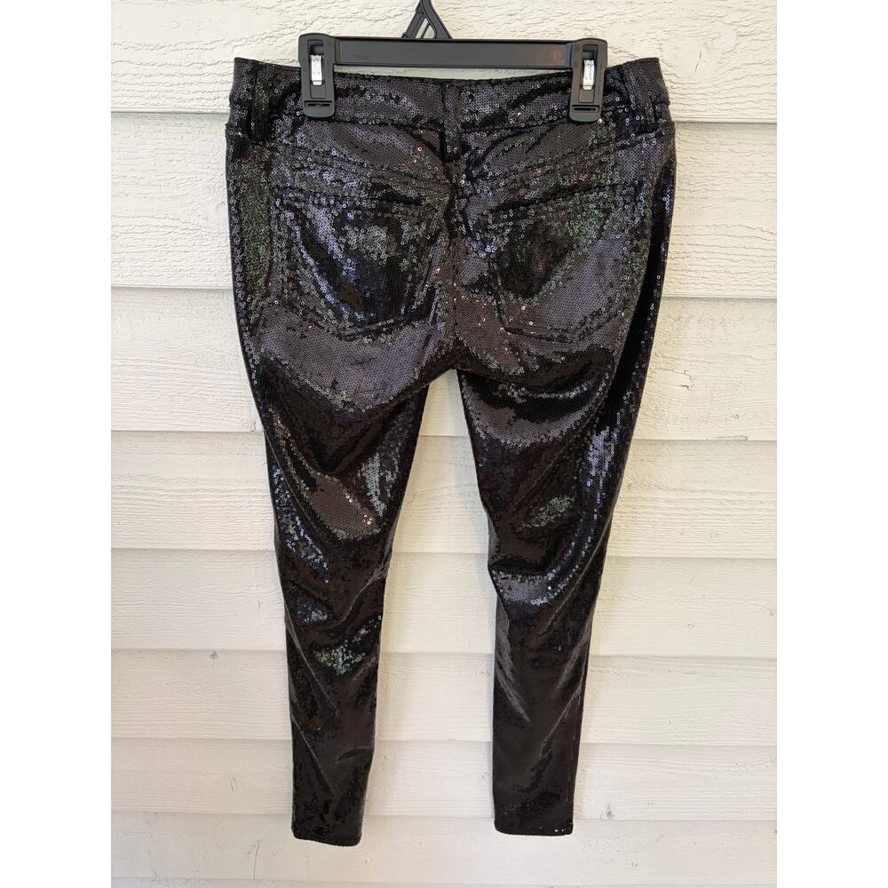 The Limited Sequin Mid Rise Legging Jeans Black Size 6 - Picture 6 of 6